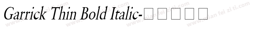 Garrick Thin Bold Italic字体转换